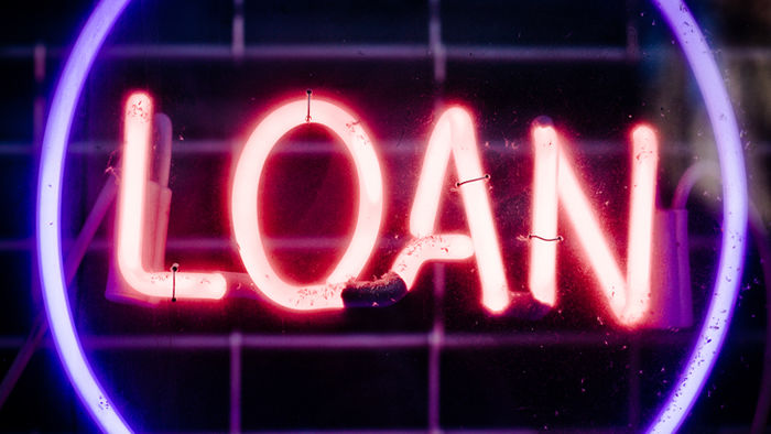 Neon loan sign