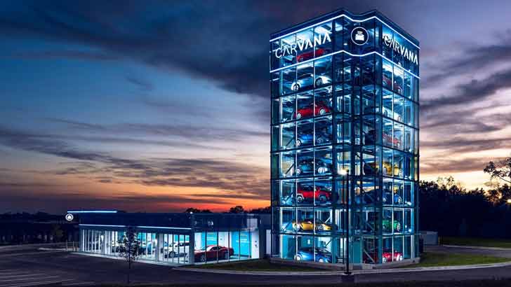 carvana amazon of car buying car vending machines