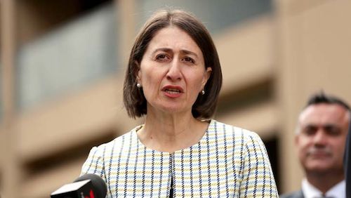 New South Wales Premier Gladys Berejiklian addresses the media during a press conference to update on COVID-19, at NSW Parliament House on March 17, 2020 in Sydney.