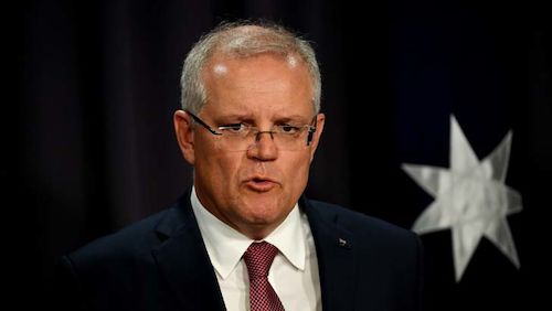 Prime Minister Scott Morrison speaks to media during a press conference in the Blue Room at Parliament House on March 03, 2020 in Canberra, Australia. (Photo by Tracey Nearmy/Getty Images)