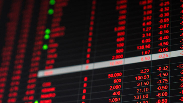 shares in the red