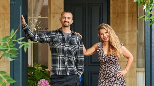 Dave and his partner Alison stand together, with Dave retired at the age of 28.