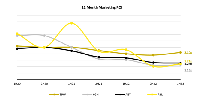 12 month marketing roi