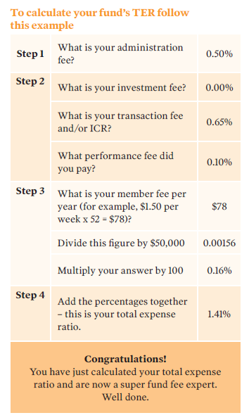 good super guide calculate ter