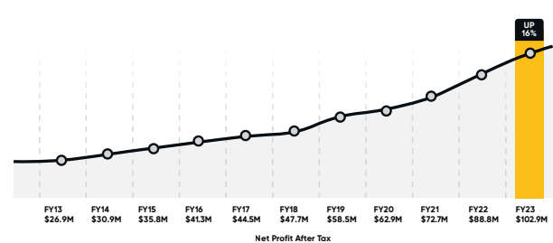 tne share price