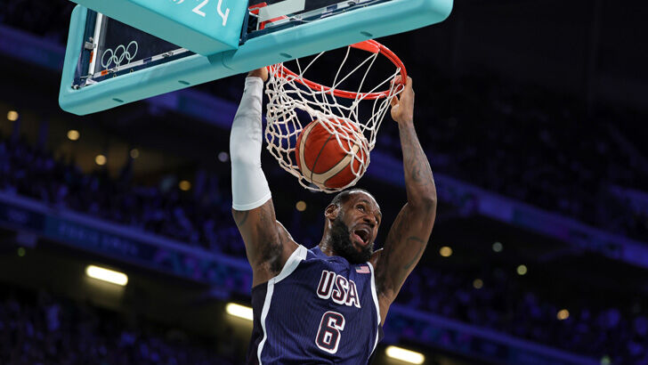 LeBron James of United States during the Men