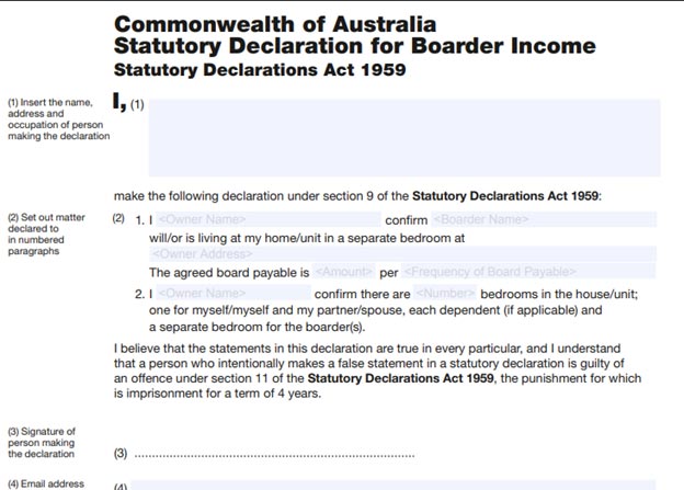 Image of the cba statutory declaration