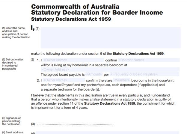 Image of the cba statutory declaration