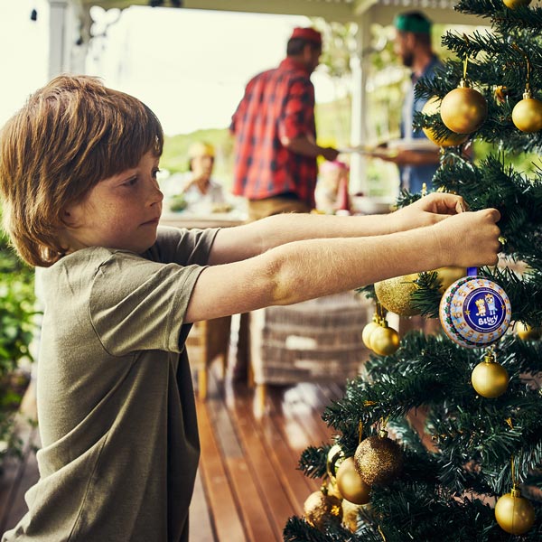 bluey commemorative coins presented in a christmas ornament