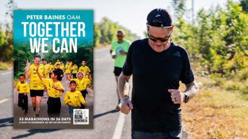 Together We Can is the inspiring story of Peter Baines who on December 1, 2024, at the age of 58, set off from the north of Thailand to run 1400km over 26 days.