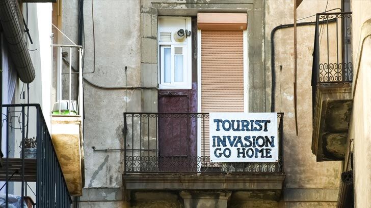 mass tourism protests in barcelona