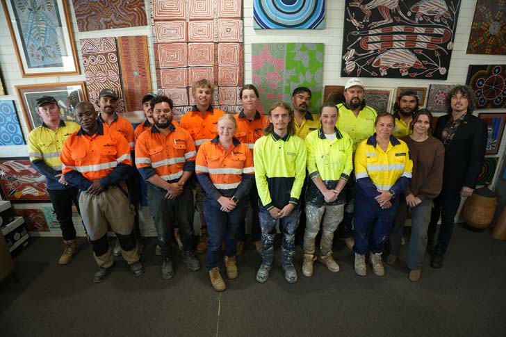 kardan wilco aboriginal staff with frank mitchell