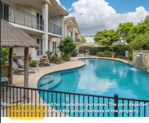 image digitally altered for illustration purposes. the pool depicted does not exist or reflect the actual features of the property.