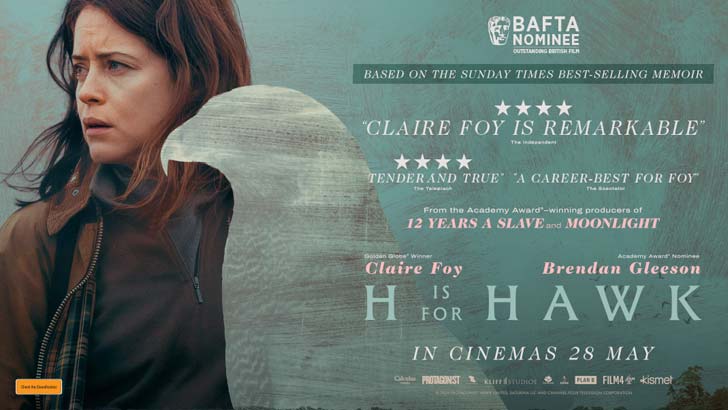 win tickets to h is for hawk movie starring claire foy and brendan gleeson