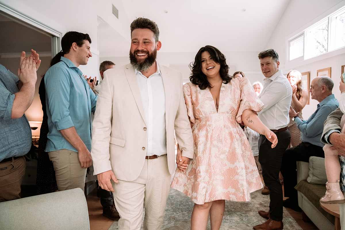 allie cracknell and husband Zac got married at home to save money