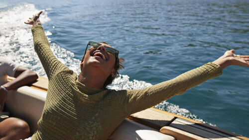 Social media user sharing luxury lifestyle photos online.