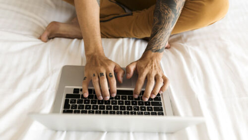 Australian taxpayer reviewing receipts and expenses before lodging a tax return