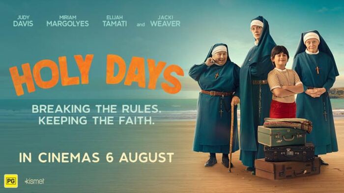 Cast image from Holy Days starring Miriam Margolyes.