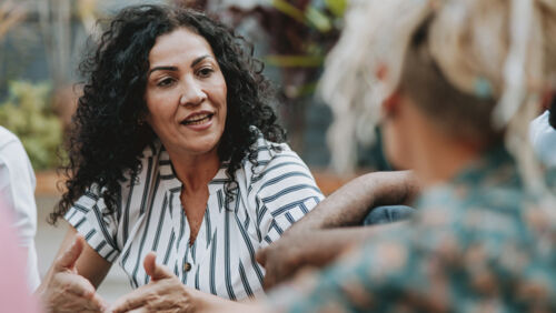 women discussing etf fees