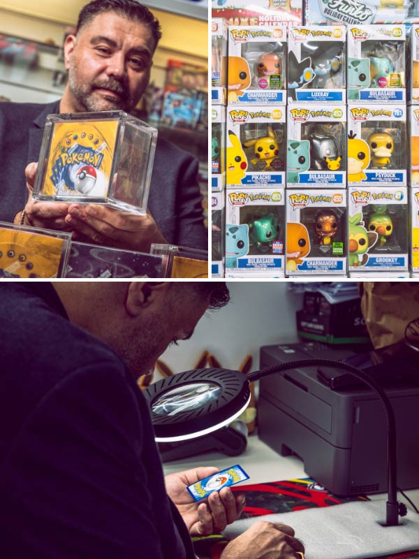 pokemon collector and valuer jonathan marin with some of his vast collection
